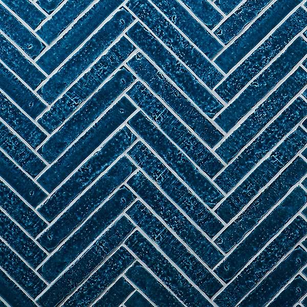 Sample-Artist Sapphire Blue 1.5x9 Crackled Glossy Ceramic Tile