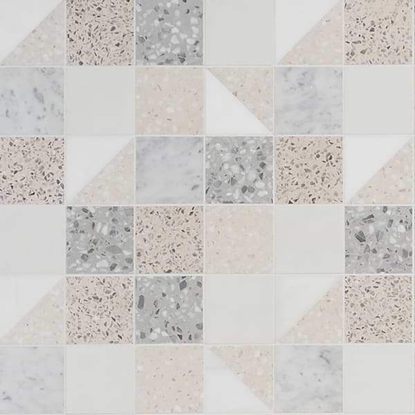 Close Out - Elizabeth Sutton Terrazzi Swan Mixed Finish Marble + Terrazzo