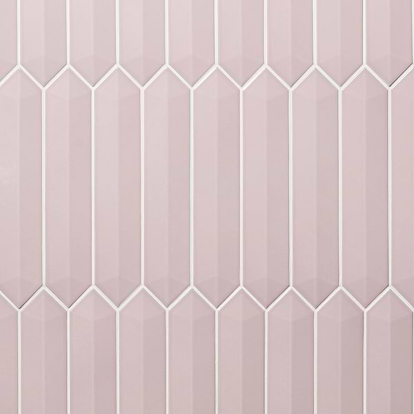 Clark Contour Pink; in Pink Ceramic; for Backsplash, Bathroom Wall, Kitchen Wall, Shower Wall, Wall Tile; in Style Ideas Classic, Contemporary, Cottage, Craftsman, Farmhouse, Mid Century, Modern, Traditional, Transitional