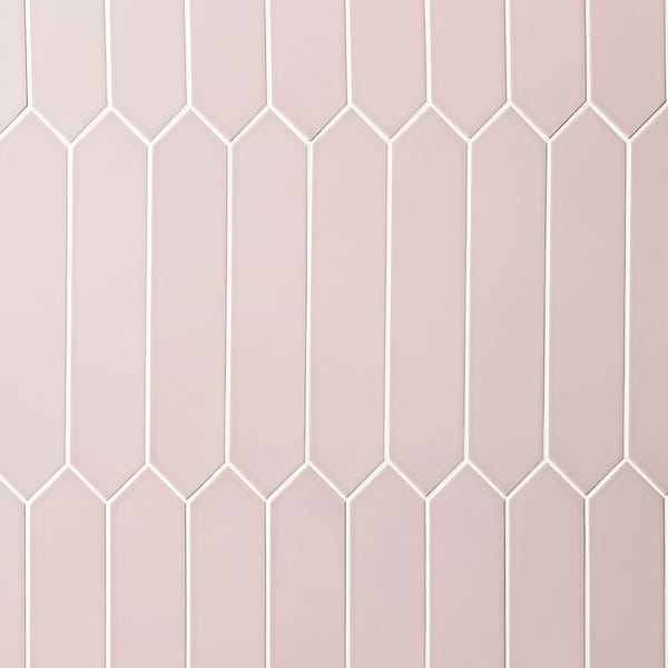 Clark Pink 3x12 Picket Polished Ceramic Wall Tile