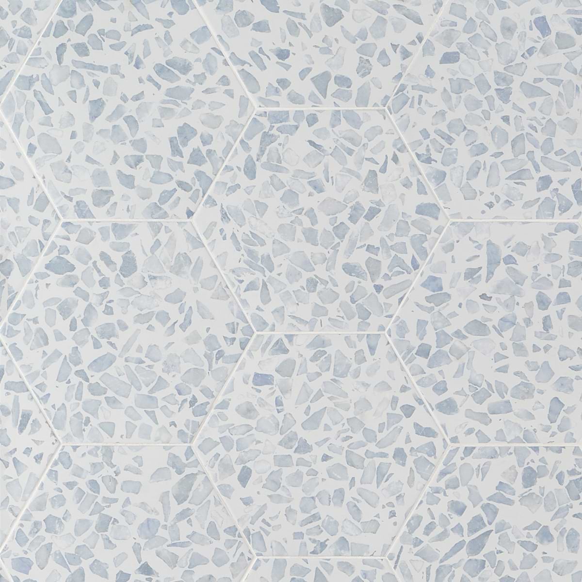 Riazza Hex Blue Matte Porcelain