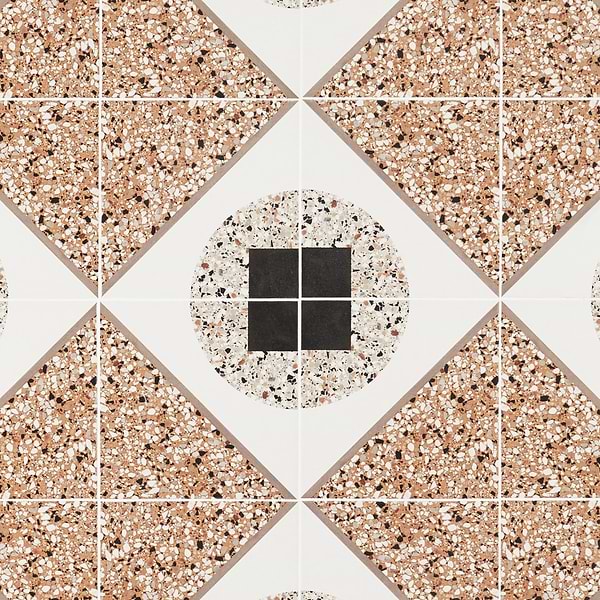 Frammenti Deco Terracotta 8x8 Matte Porcelain