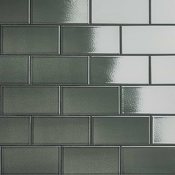 Palisa Ash Gray 4x8 Crackled Glossy Ceramic Tile