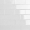 Palisa Cotton White 4x8 Crackled Glossy Ceramic Tile