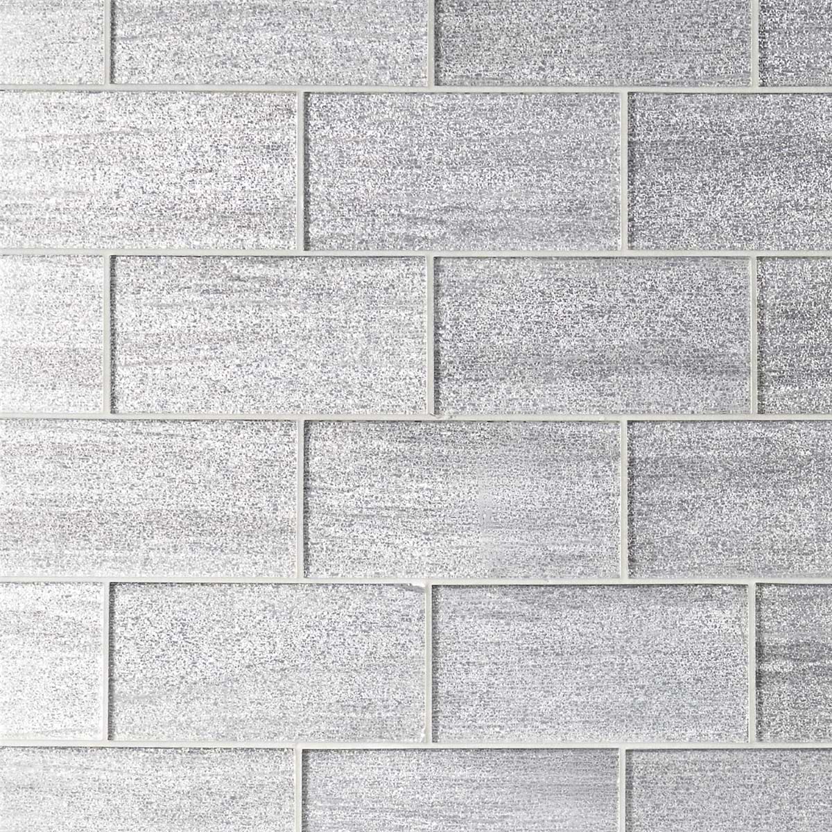 Embrace Silver 4x9 Polished Glass Tile