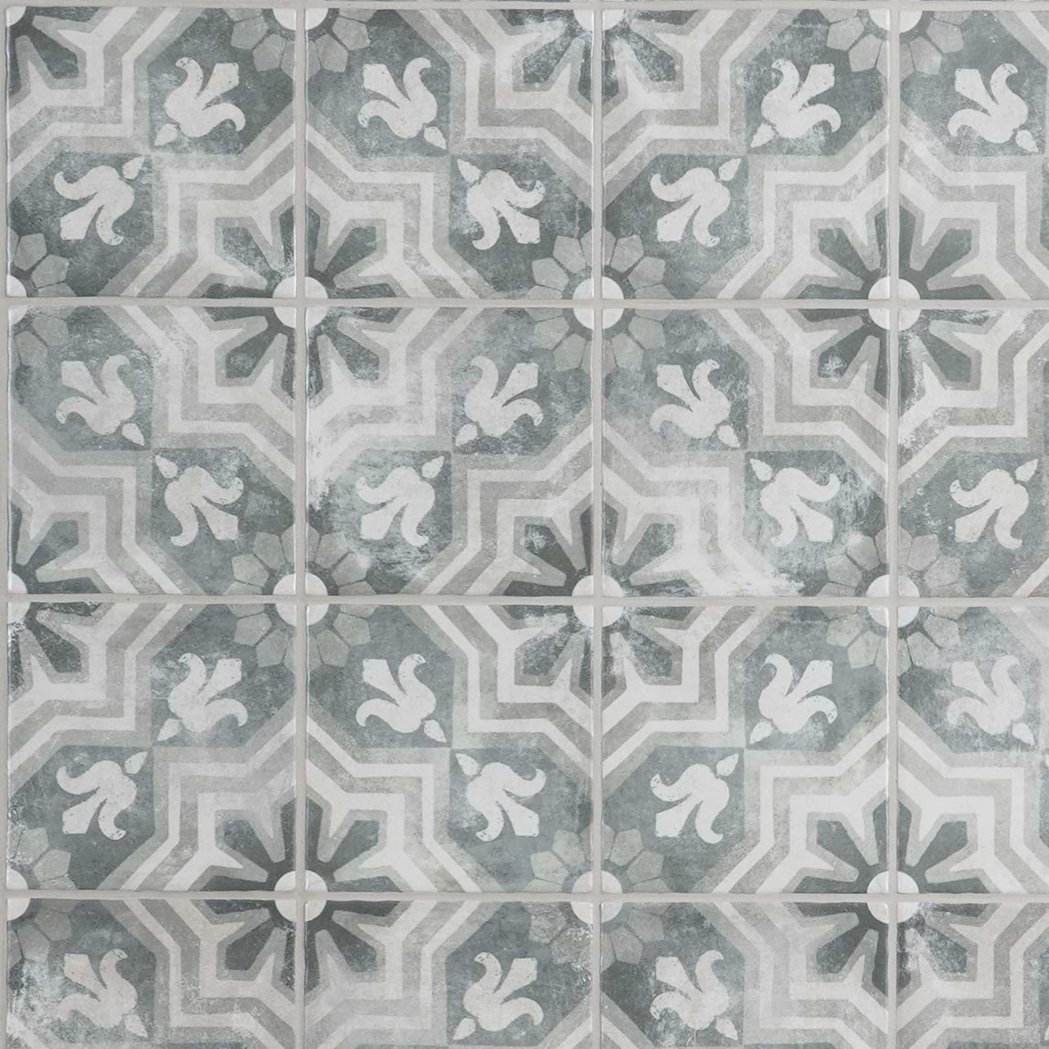 Paula Purroy Como Alta Blue Gray 5x5 Matte Ceramic Tile