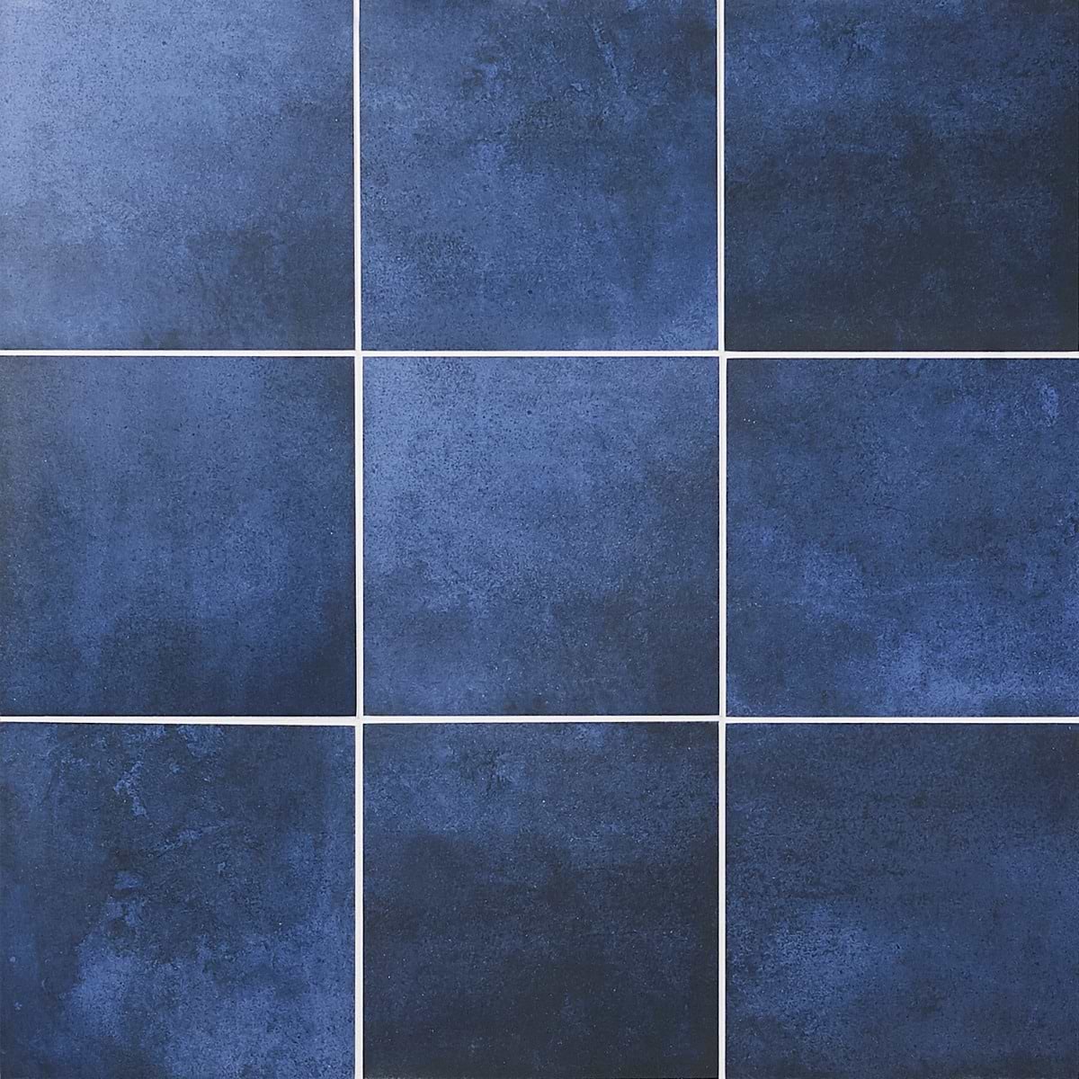 GeoPrism Cement Blue 8x8 by Elizabeth Sutton Matte Porcelain