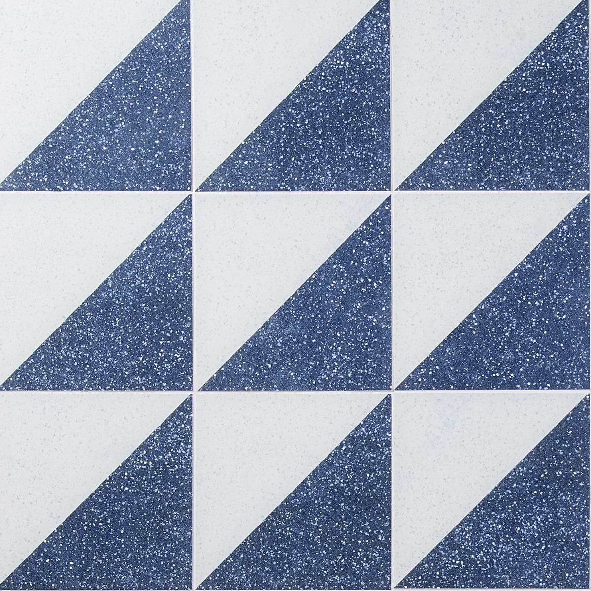 Close Out - GeoPrism Terrazzo Dos Navy 8x8 by Elizabeth Sutton 