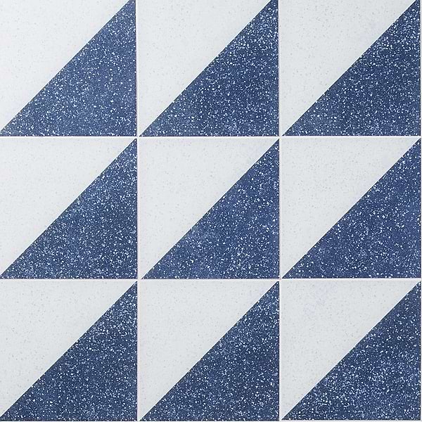 Close Out - GeoPrism Terrazzo Dos Navy 8x8 by Elizabeth Sutton