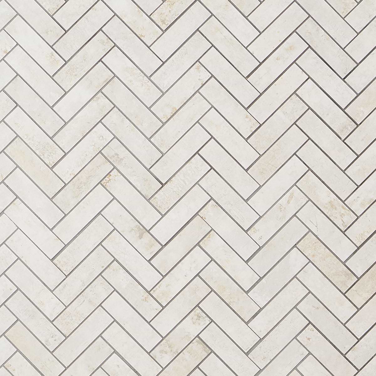 Artile Ivory 1x4 Herringbone Matte Porcelain Mosaic Tile