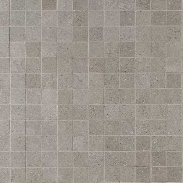 Ages Fumo Light Gray 2x2 Limestone Look Matte Porcelain Mosaic Tile