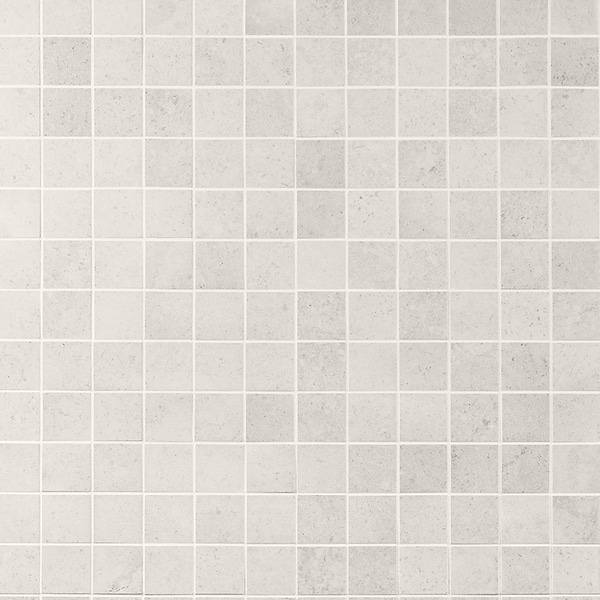 Ages Perla White 2x2 Limestone Look Matte Porcelain Mosaic Tile