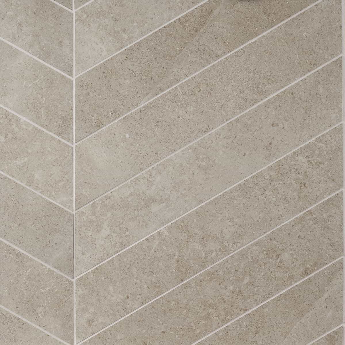 Ages Tortora Beige 4x21 Chevron Limestone Look Matte Porcelain Tile