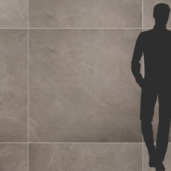 Motley Caramel Brown 48x48 Limestone Look Matte Porcelain Tile