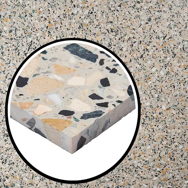 Italy Terrazzo Cava Terra Beige 24x24 Honed Marble Tile