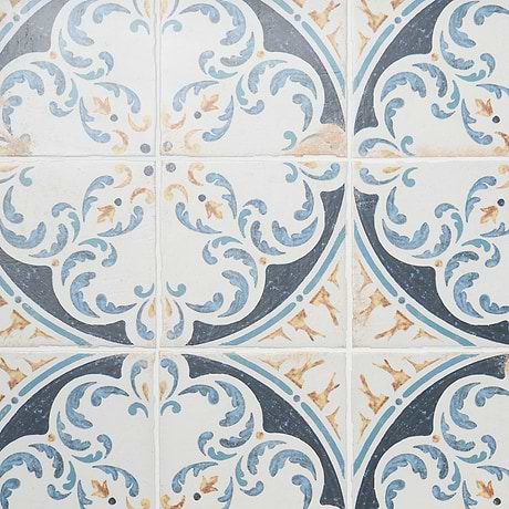 Fuego Lotus Multicolor 9x9 Matte Porcelain Tile