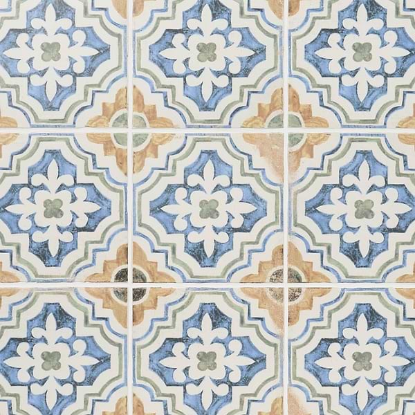 Fuego Sol Multicolor 9x9 Matte Porcelain Tile