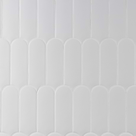 Fan Mist Gray 3x8 Fishscale Matte Ceramic Wall Tile