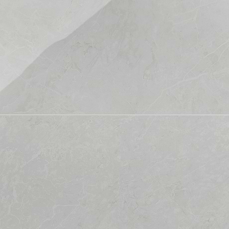 Sidra Cream White 24x48 Marble Look Polished Porcelain Tile