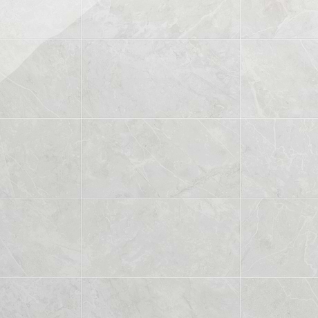 Sidra Cream White  12x24 Marble Look Polished Porcelain Tile