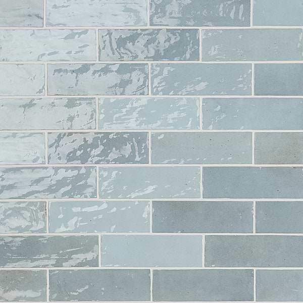 Serena Sky Blue 3x8 Glossy Ceramic Subway Tile