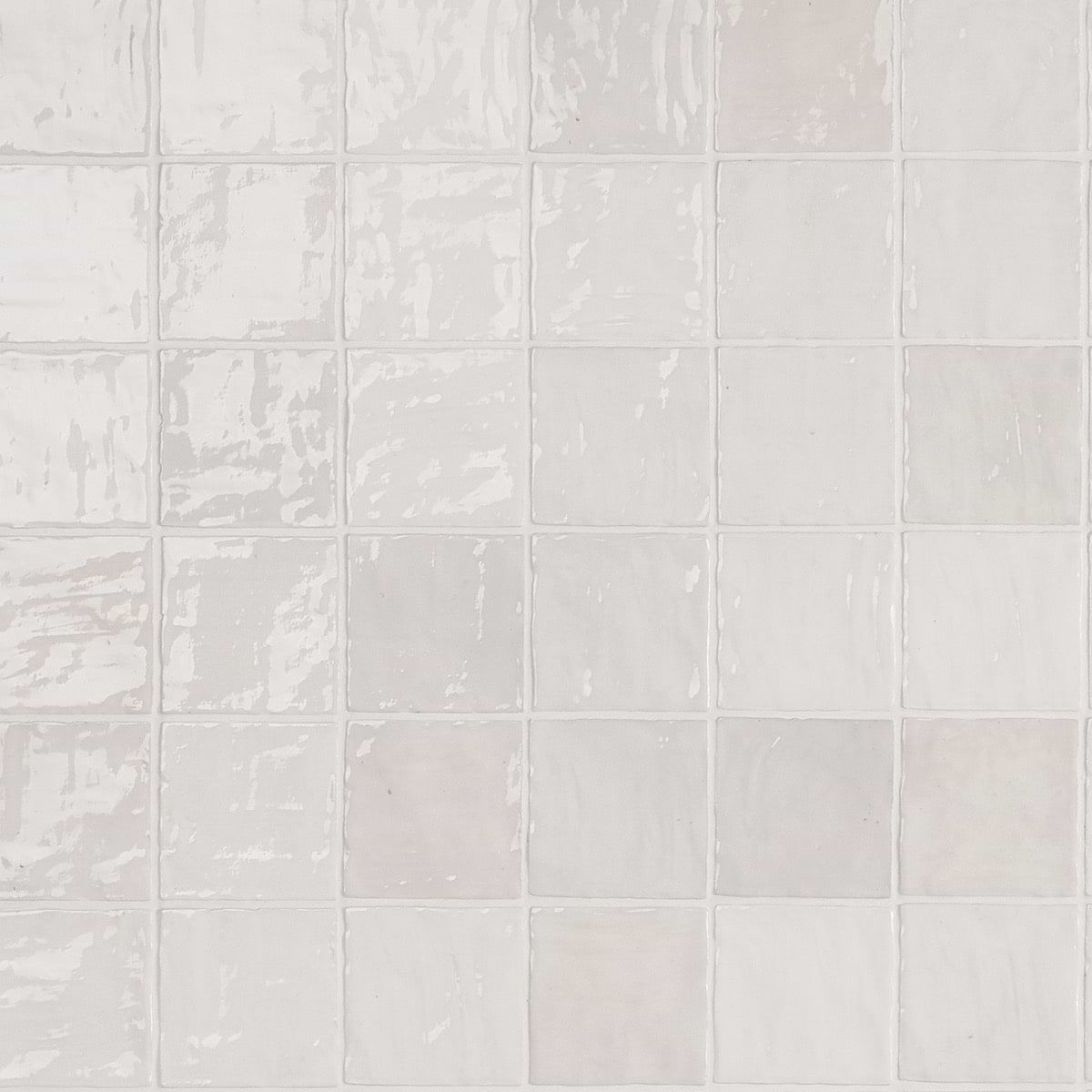Serena White 4x4 Glossy Ceramic Tile