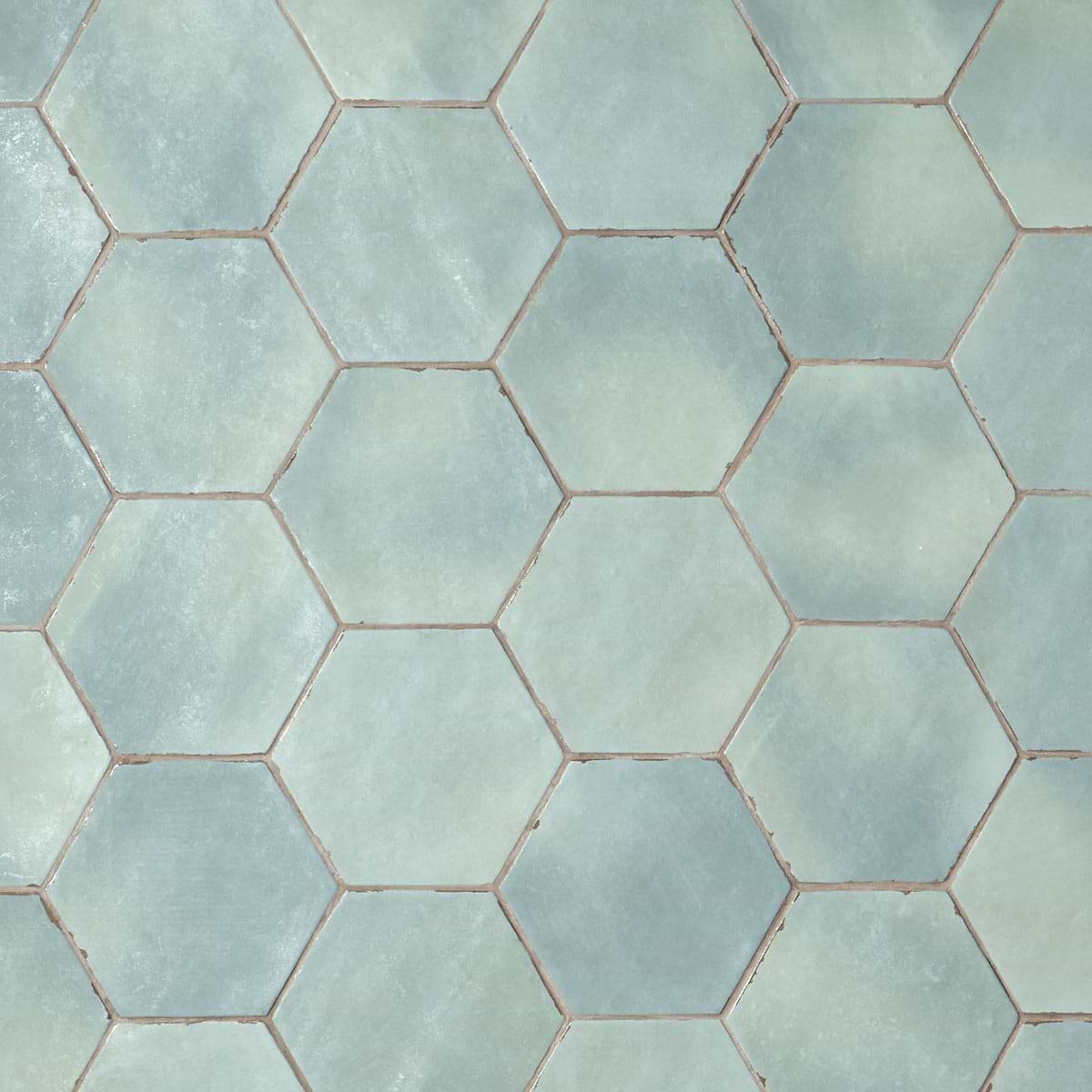 CostaHex Bettina Blue Green 6" Matte Porcelain Hexagon Tile