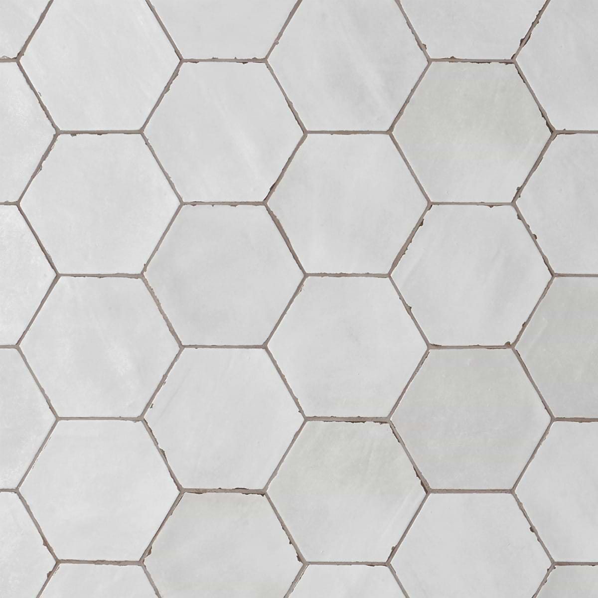 CostaHex Rassa Gray 6" Matte Porcelain Hexagon Tile