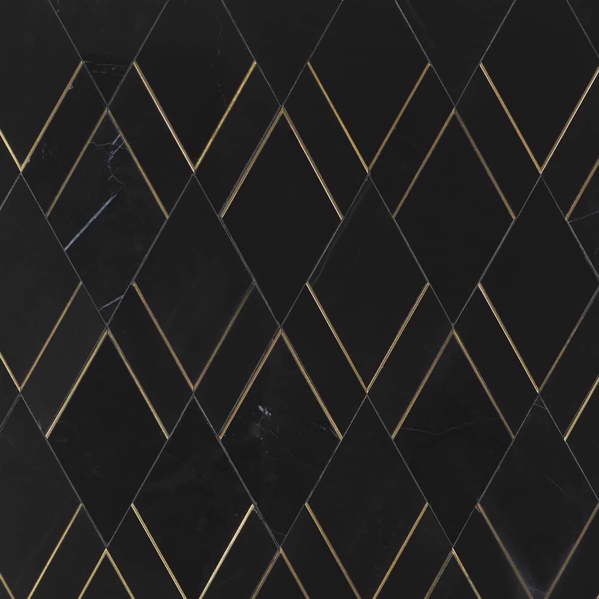 Xena Nero - Nero Marquina & Brass Polished Marble + Brass