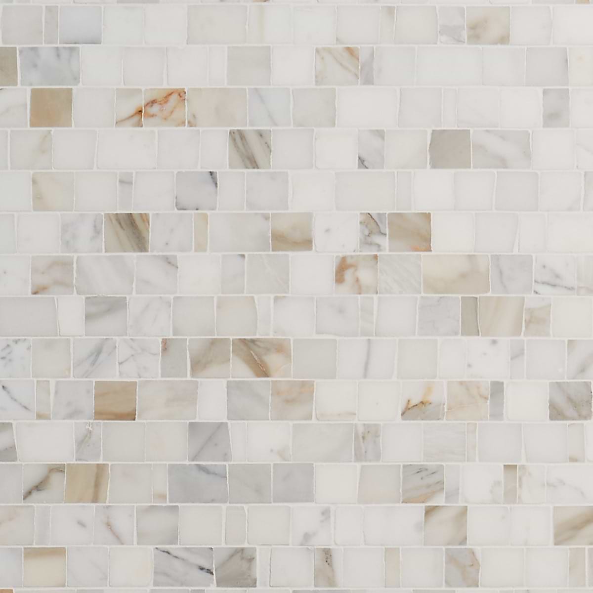 Mason Calacatta Gold Clipped Joint Honed Mosaic 