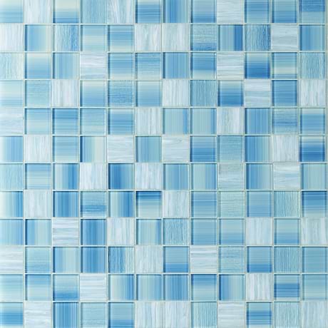 Kalama Sea Blue 2x2 Polished Glass Mosaic