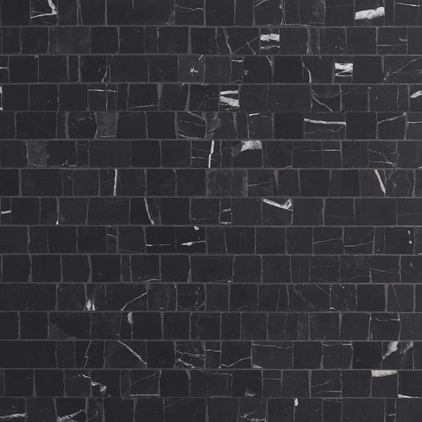 Mason Nero Marquina Clipped Joint Honed Mosaic