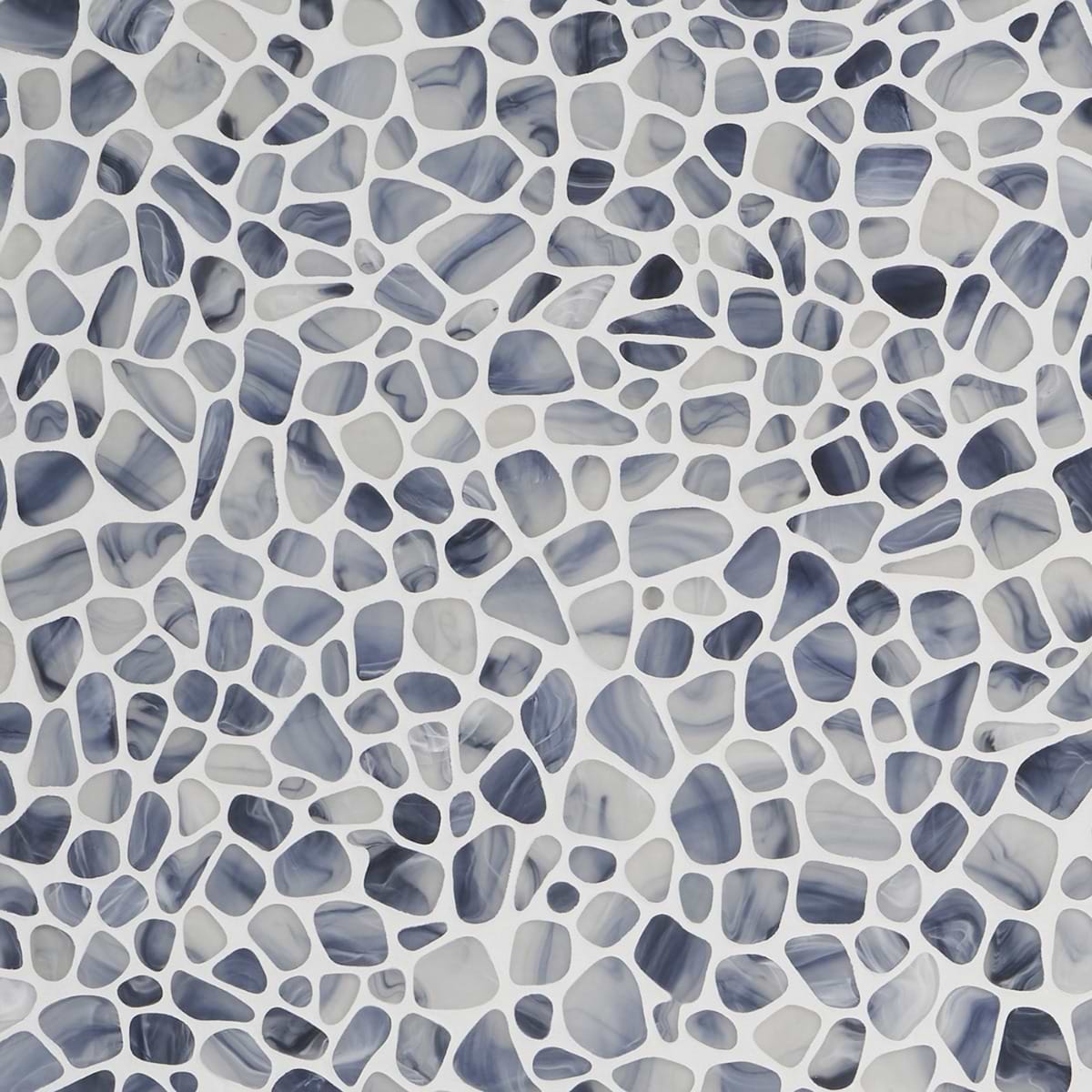 OasisGlass Blue Frosted Glass Mosaic Tile