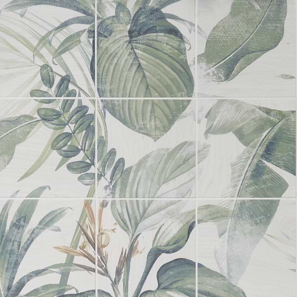 Angela Harris Florista Spring Leaves Mural 8x8 Matte Porcelain