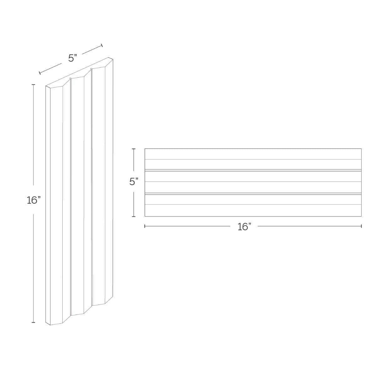 Shop Accordion Iris White 5x16 | SohoStudioCorp.com