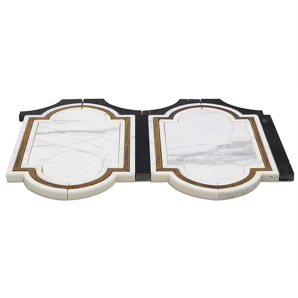 Close Out - Ornato Pisa - Calacatta- Brass & Black Jade