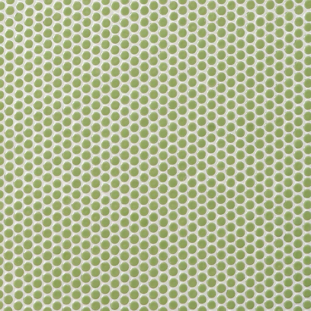 Shop Simple 2.0 Rimmed Key Lime Penny Rounds Polished Porcelain Mosaic