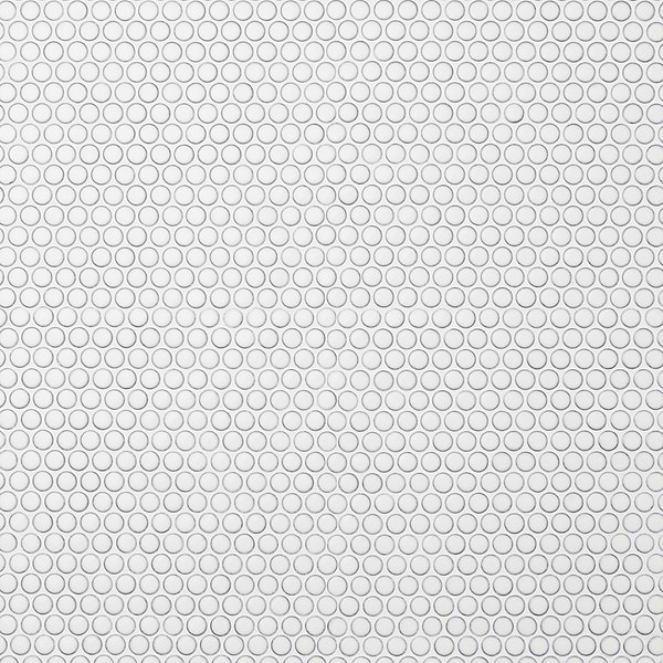 Simple 2.0 Rimmed Vintage White Penny Rounds Rimmed Porcelain Mosaic