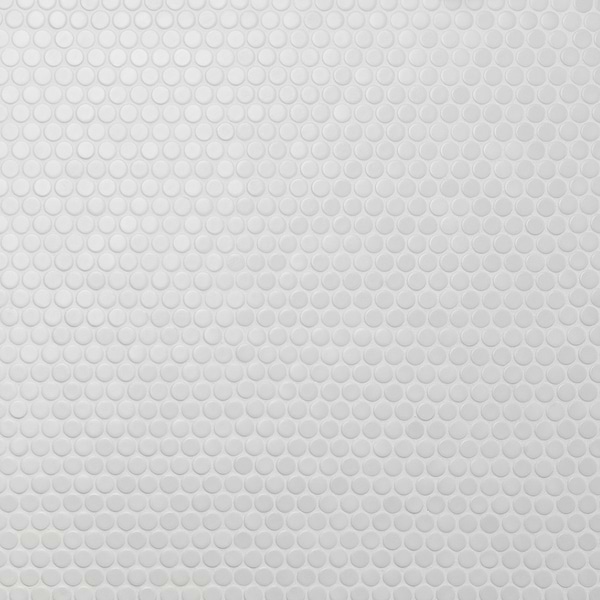 Simple 2.0 White 1" Penny Round Matte Porcelain Mosaic