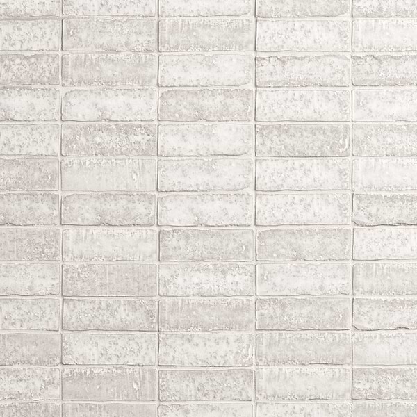 Metroville Chalk White 1.5x4 Stacked Matte Porcelain Mosaic