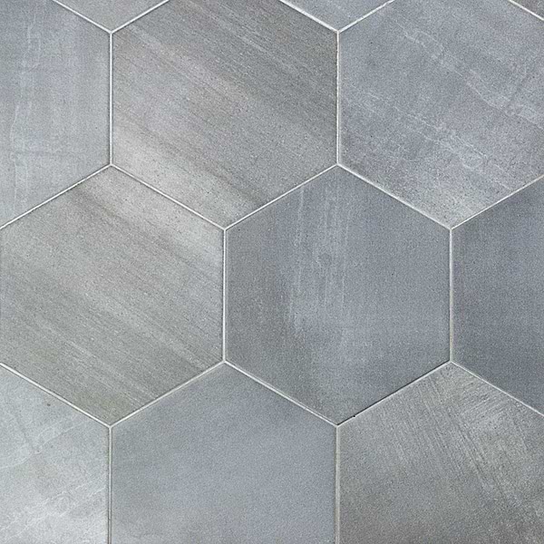Elementary Gris 10 Inch Hex Matte Porcelain