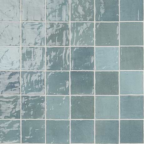 Serena Aqua Blue 4x4 Glossy Ceramic Tile
