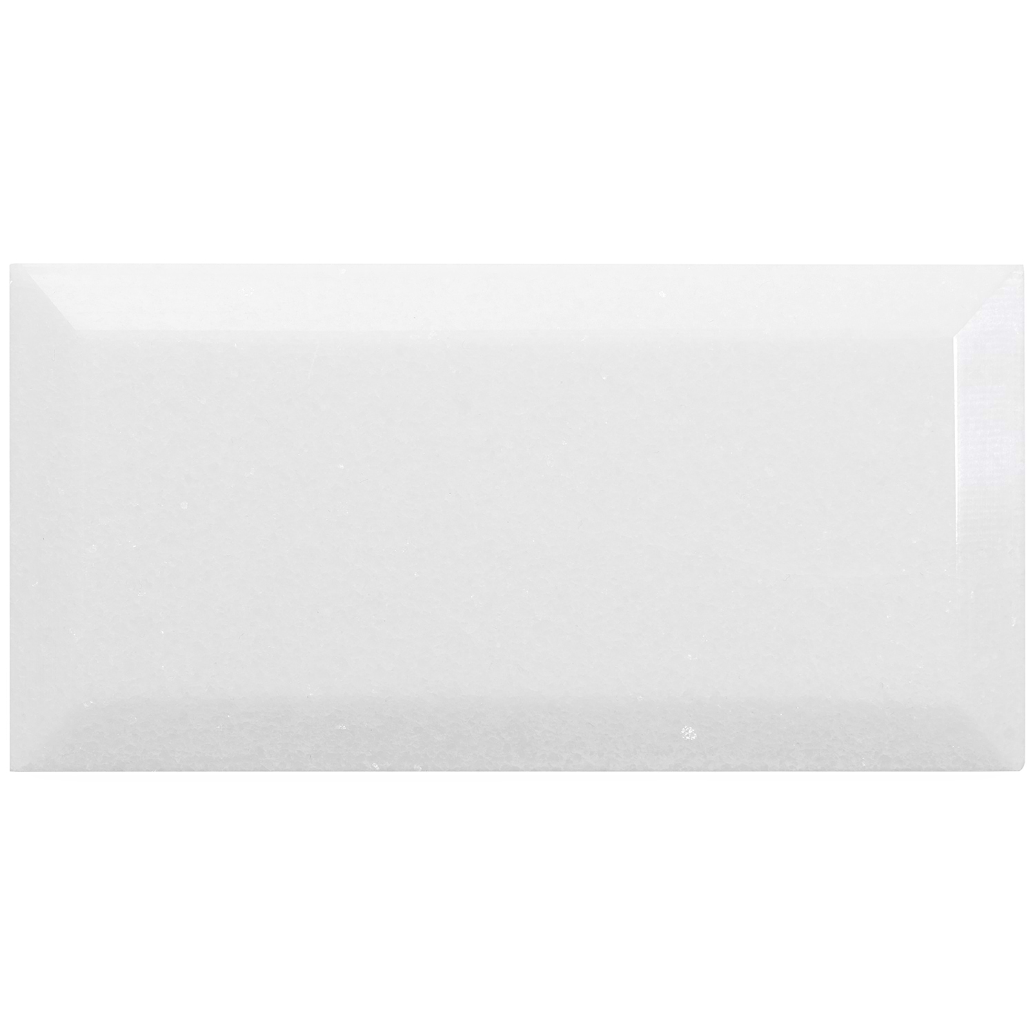 Shop Close Out - White Thassos Beveled Edge 3x6 Polished Marble