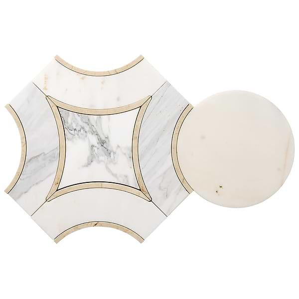 MJ Star 2.0 Calacutta with Crema Marfil Line & Calacutta Circle