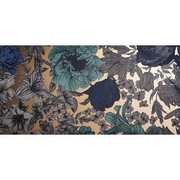 Ambrosia Aquamarine Blue 24x48 Artisan Decor Metallic Matte Porcelain Tile