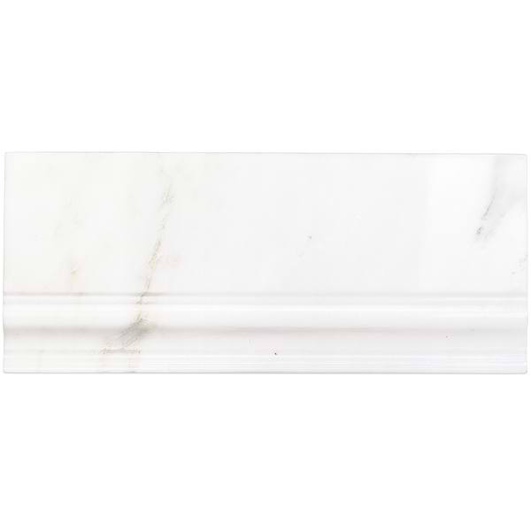 Base Molding Calacatta; in White w/ Gray & Gold Veins Calacatta; for Backsplash, Bathroom Wall; in Style Ideas Art Deco, Beach, Classic, Contemporary, Craftsman, Farmhouse, Industrial, Mediterranean, Mid Century, Modern, Traditional, Transitional, Tropical, Whimsical