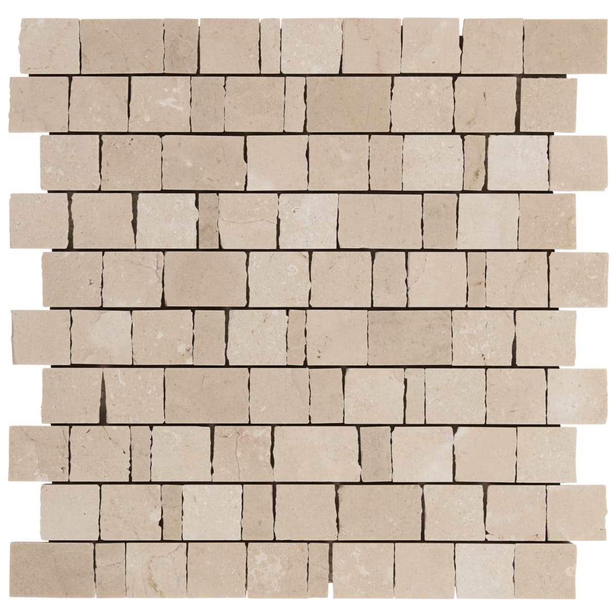 Shop Mason Crema Marfil Clipped Joint Honed Mosaic at sohostudiocorp.com