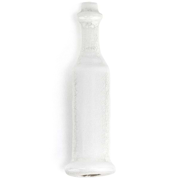 Baroque Glass Crackled Blanco Corner Base Molding; in White Crackled Glass; for Backsplash, Bathroom Wall, Kitchen Wall, Wall Tile; in Style Ideas Art Deco, Classic, Contemporary, Craftsman, Traditional