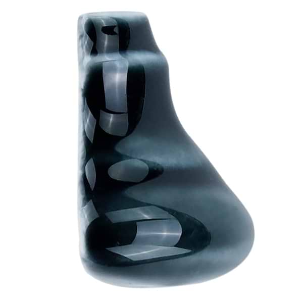 Baroque Glass Corner Piece for Chair Rail Midnight Blue Polished Glass