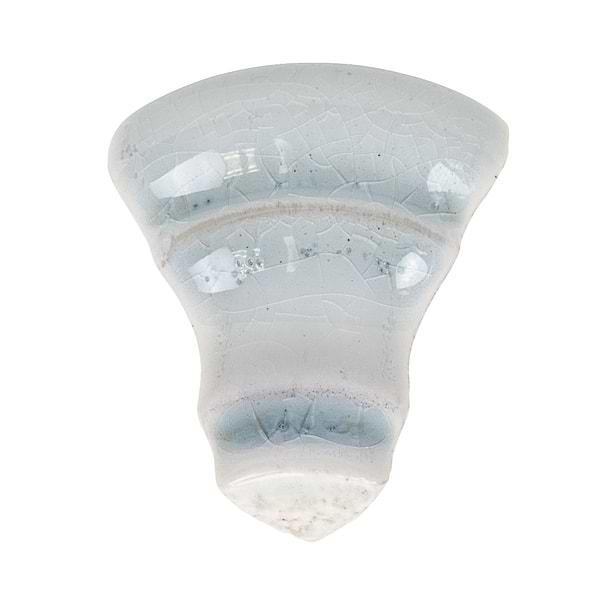 Baroque Glass Crackled Outside Sky Corner for Chair Rail; in Light Blue Crackled Glass; for Backsplash, Bathroom Wall, Kitchen Wall, Wall Tile